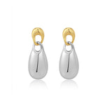 The Two Tone Chain Link Drop Earrings