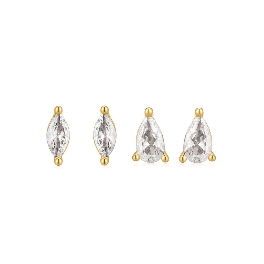 The Luxe Stone Studs Set